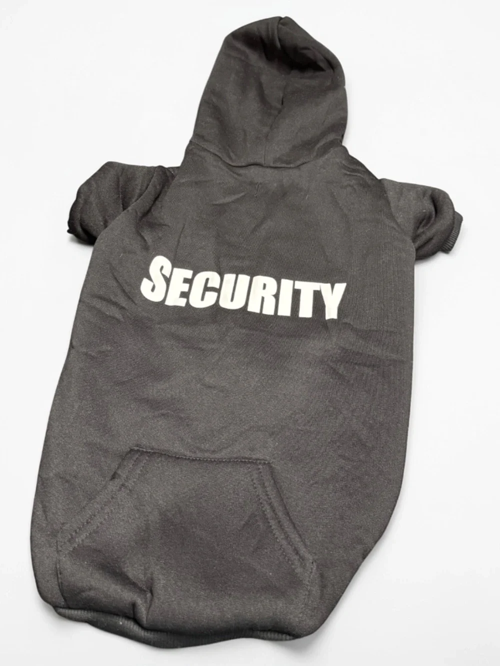 Security Dog Hoodie Large Black Funny Dog Sweater Fleece Pet Hoodie Coat